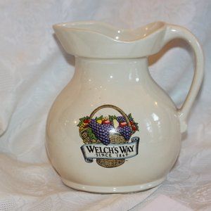 Vintage Welch's Way Pottery Pitcher Advertising